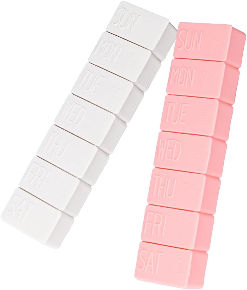 sanderala 2Pack Weekly Pill 주최자,Extra 대형 7 일 알약 케이스 여행 물고기 오일, 칼슘 정제 보충제 및 기타 비타민 알약을위한 매일 알약 상자