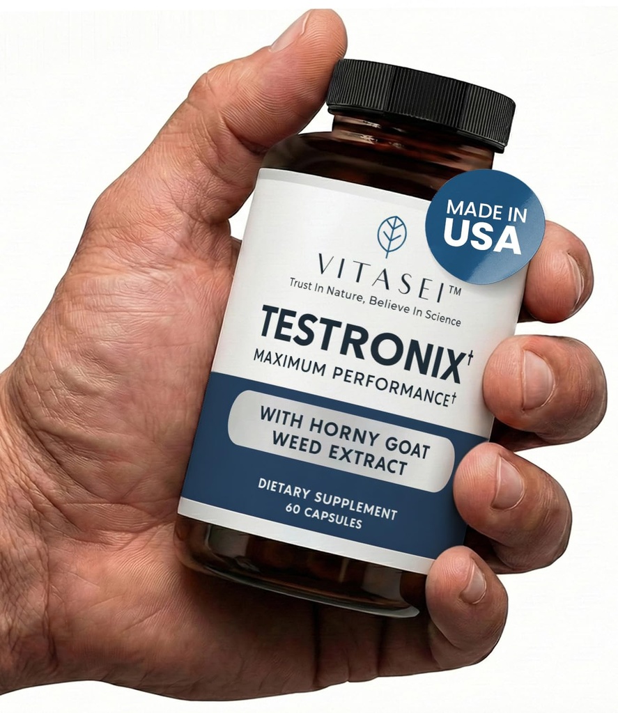 VITASEI Testronix 보충교재 - 건강 - 60의 캡슐을 위한 에너지와 근육 보충교재