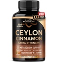 Ceylon Cinnamon 캡슐 - 여분의 힘 - 에너지, 심장 & 대사 지원 - 남자 & 여자를 위해 - 순수한 자연적인 추출물 20:1 보충교재 - 미국에서 만드는 - GMO & 글루텐 자유로운, 120의 캡슐, 4 달 공급