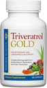Whitaker의 Triveratrol Gold 박사 - Aloe Vera, Green Tea 및 Turmeric의 Resveratrol 및 추출물과 건강한 노화 보충 - 항산화 및 심혈관 지원 (60 캡슐)