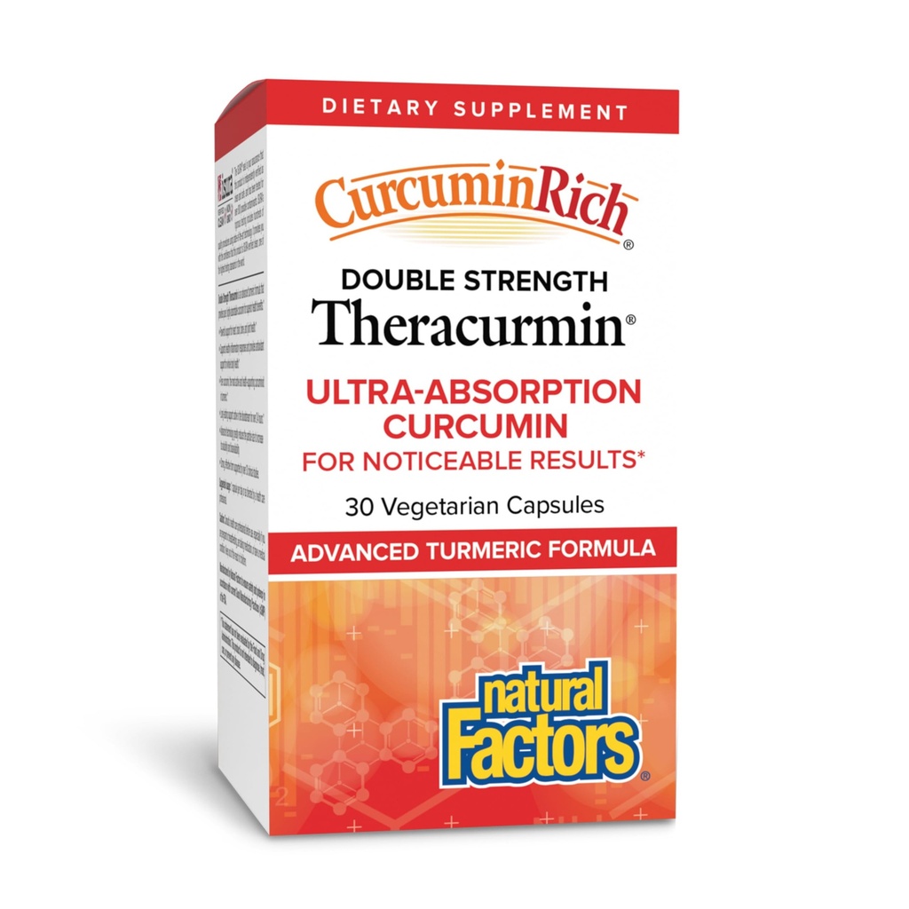 자연적인 요인, CurcuminRich 두 배 힘 Theracurmin, 60 mg, 다만 1개의 캡슐 매일, 우량한 흡수를 위해 공식화하는, 30 조사 (1의 포장)