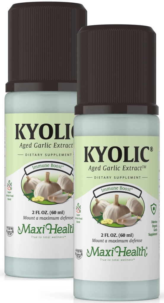 Kyolic Aged Garlic Extract Liquid - 무취 마늘 보충제 - 유기 Kyolic Garlic - 심장 건강을위한 유기 마늘 보충제 (2 팩)