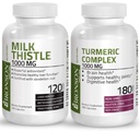 BioPerine 높은 힘 합동 지원 + 우유 이틀 1000mg Silymarin Marianum & Dandelion 뿌리를 가진 Bronson 심황 Curcumin