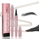 Q708 3D Microblading 눈썹 연필, 방수, 4-Tipped, 오래 견딘, 자연 채광을 위한 마이크로 포크 도포구, 모든 피부 톤 (2#Dark 브라운)