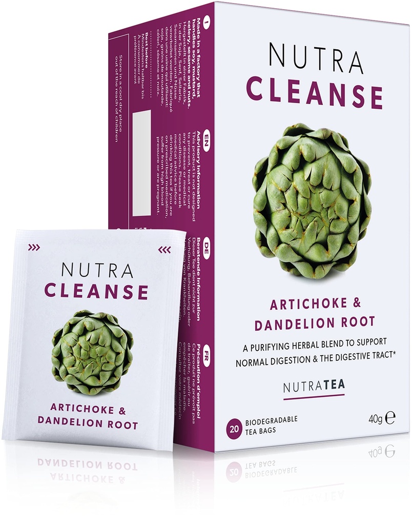 Nutra Tea NUTRACLEANSE - Detox Tea | Colon Cleanse Tea | 변비 Teabags - Full Body Detox Cleanse - Dandelion Root & Burdock Root 포함 - 20 개별적으로 포장 된 가방 - 허브 티 (1 팩)