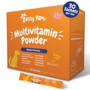 Zesty Paws 10-in-1 Dog Multivitamin - Gut, Immune, Joint, Skin & Coat Support, and More - Dog Vitamins and Supplements Powder - 오메가 물고기 오일 및 VitaFiber와 애완 동물 보충제 - 살몬 - 30 Ct