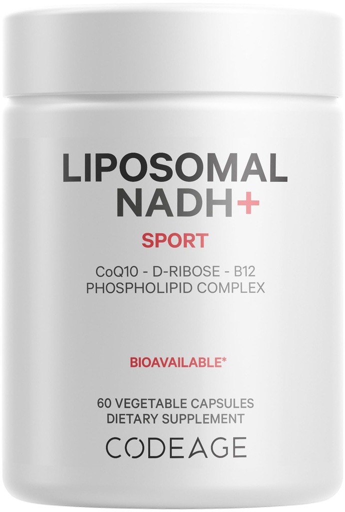 코질 Liposomal NADH+ 보충 - NADH, 비타민 B12, Bioenergy 늑골로 D-Ribose, CoQ10-2-Month 공급 - Liposomal 납품 - β-Nicotinamide 아데닌 Dinucleotide 알약 - 비 GMO - 60 캡슐