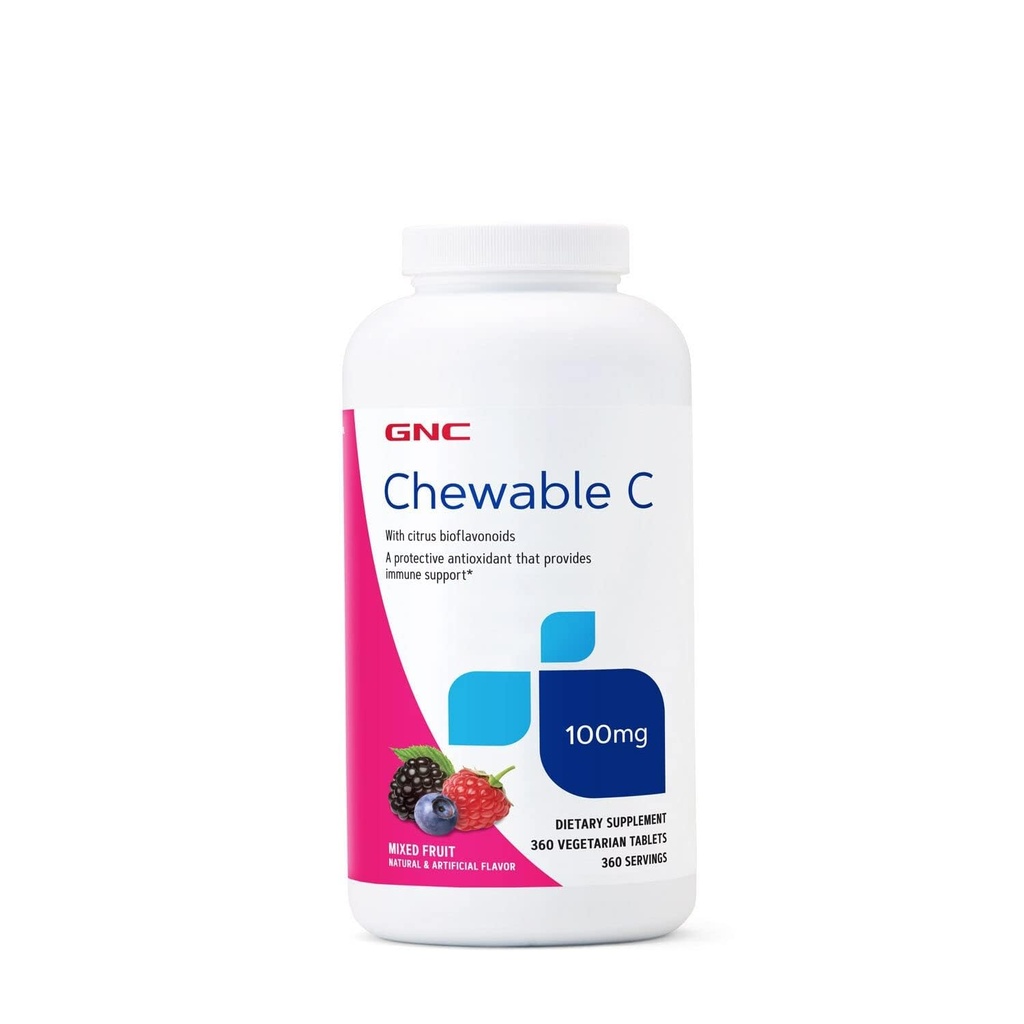 GNC 비타민 C 100mg, Immune 지원, 혼합 과일, 360 서빙 제공