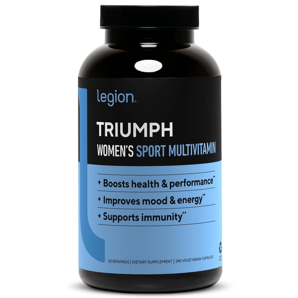 LEGION Triumph Daily Sport Multivitamin 보충 - 운동 및 보디 빌딩 운동을위한 에너지와 함께 도움이되는 Athletes의 비타민과 미네랄. 30 인분 (여자)