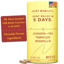 MOVE 빠른 행동 관절 보조제 | Tamaflex® Turmeric & Tamarind, Levagen® + PEA Palmitoylethanolamide, Boswellia Serrata, Bioperine® Black Pepper Extract | 공동 지원 및 이동성 | 60 Vegan Cap