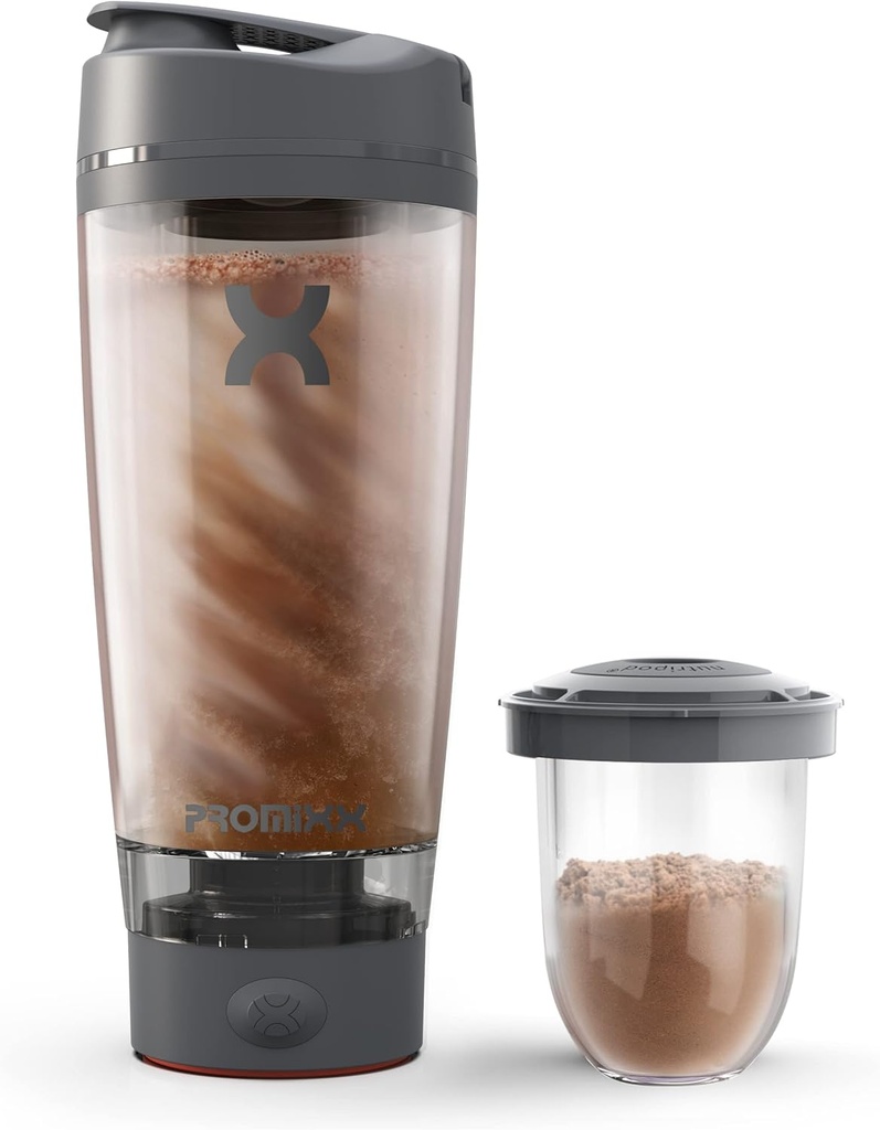 Promixx Pro Shaker Bottle | 충전식, 스무디 단백질 쉐이크에 강력한 | 보충 교재 - BPA Free | 20oz Cup (Graphite Gray)