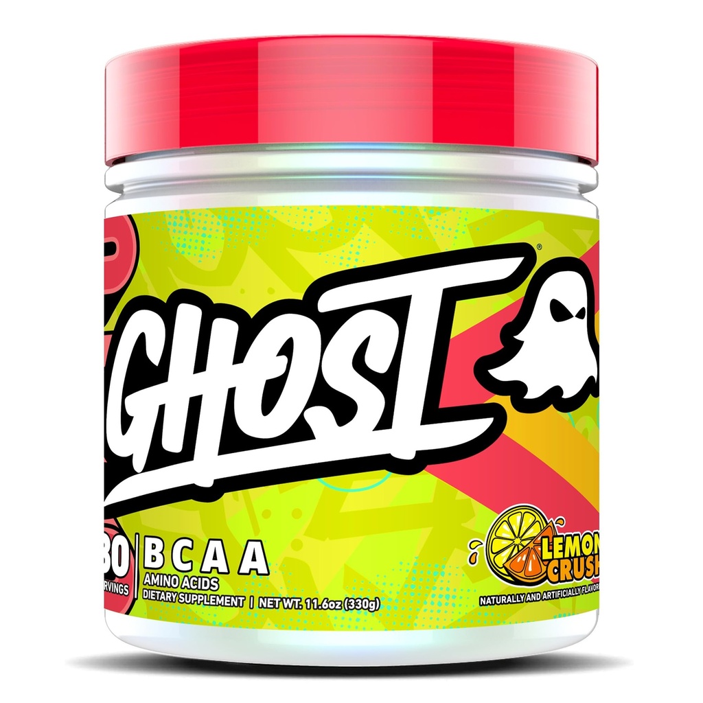 GHOST BCAA 분말 아미노산 보충교재, 레몬 으깸 - 30의 서빙 - 설탕 자유로운 Intra, 포스트 & 전 운동 아미노산 & 회복 음료, 7G BCAA