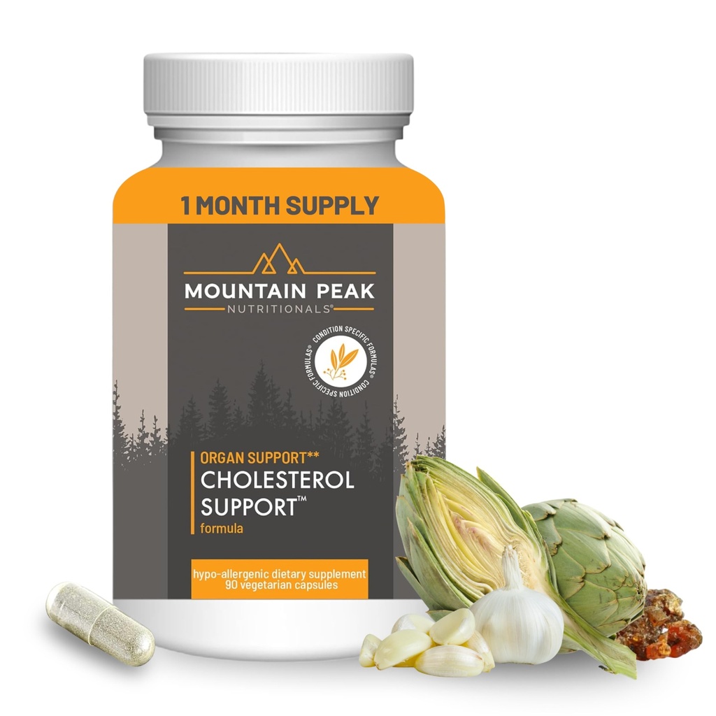 산 피크 영양 Cholesterol 지원 보충교재 - Artichoke 추출물, CoQ10, & 빨간 효모 밥 - 식물 근거한 공식 지원 심장 건강 & 건강한 입술 수준 (90 채식 캡슐)