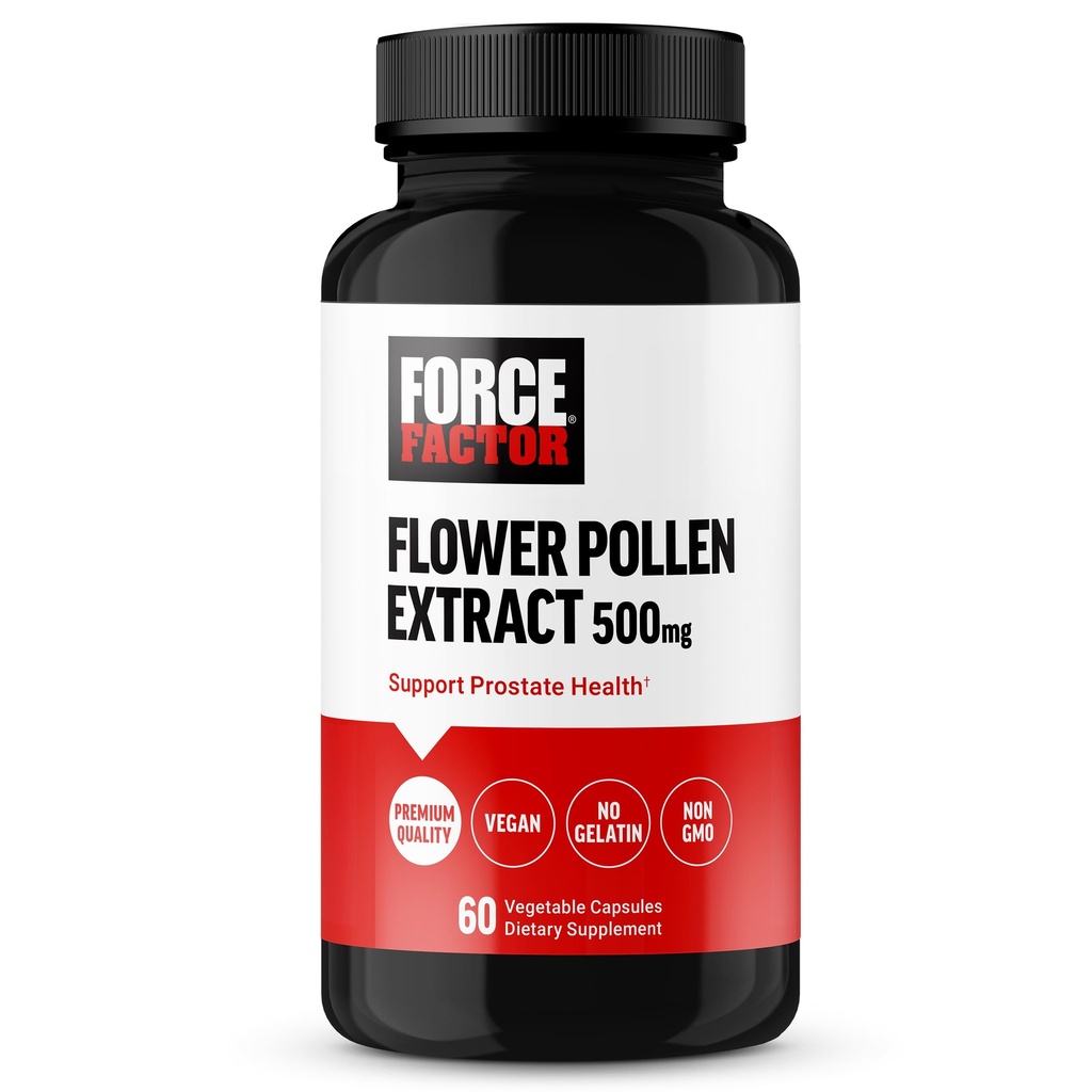남자의 건강, 전립선 건강 보충교재, 500mg 꽃 화분 캡슐, 채식주의자, 젤라틴 없음, 비 GMO 없음, 60의 캡슐을 위한 FORCE 증기 꽃 오염 전립선 지원 보충교재