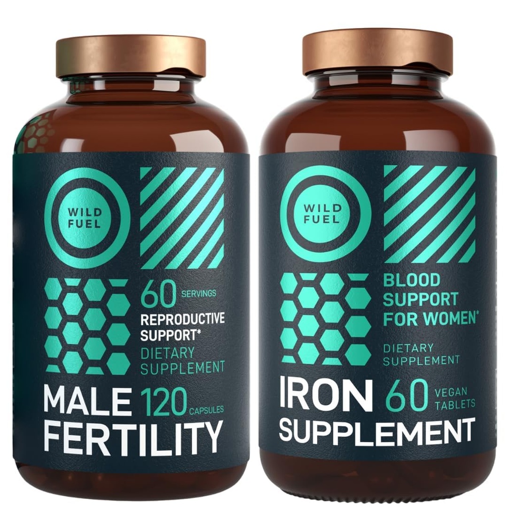 WILD FUEL 남성 비료 보충교재와 철 알약 Folic 산성 비료 및 Prenatal 뭉치