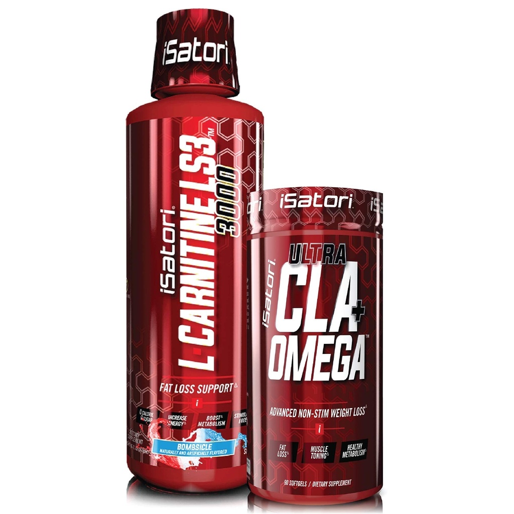 iSatori L-Carnitine LS3 폭탄 3000mg (32 서빙) & iSatori Ultra CLA (90 Softgels)