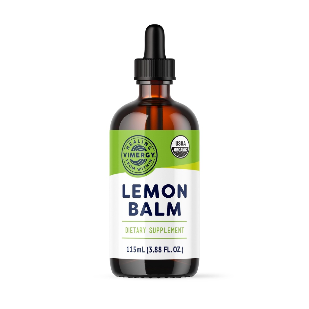 Vimergy USDA 유기 레몬 Balm Tincture 초본 보충교재 – 차에서 사용될 수 있습니다 - 비 GMO, 알콜 자유로운 -115 mL (1 mL/Serving)