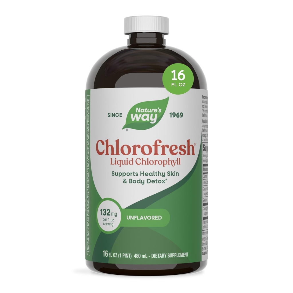 자연의 방법 Chlorofresh 액체 Chlorophyll는, 건강한 피부 & 몸 Detox*, 내부 Deodorant*, 불연성, 16 Oz를 지원합니다