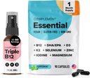 Complement Essential Vegan Multivitamin & Triple B12 Spray Bundle – 식물 기반 다이어트에 대한 종합 영양 지원
