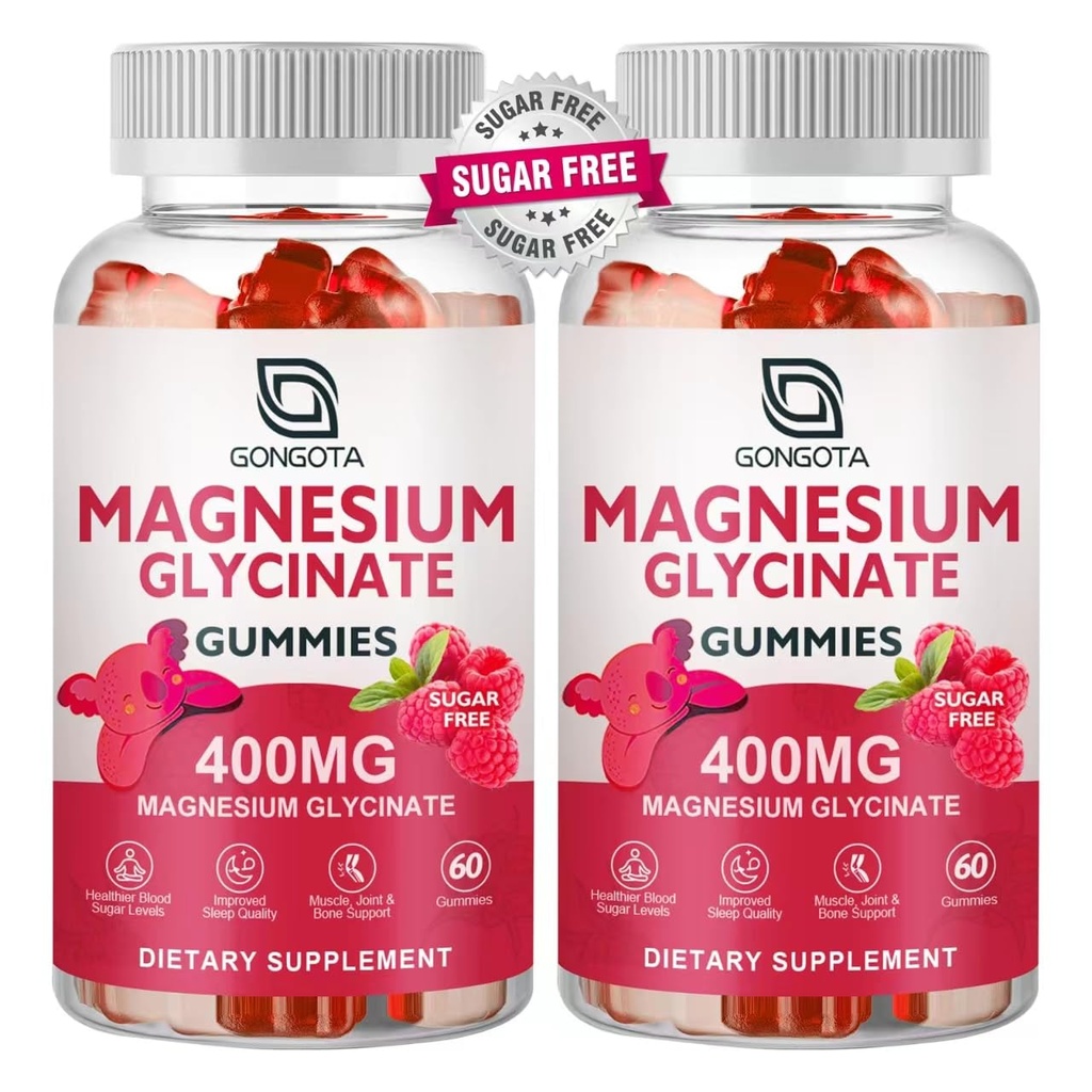 마그네슘 글리세린 Gummies 100 mg 합성 마그네슘 - 비타민 D, B6 지원 Calm, 수면, 기억 & 근육 크림, 수가 무료 120 Gummies를 가진 킬레이트 마그네슘 보충교재