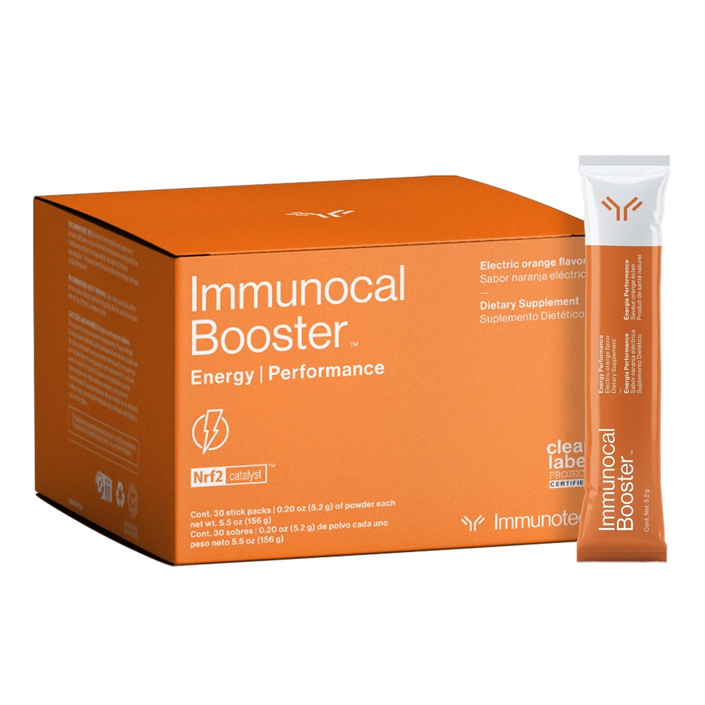 Immunocal 부스터 에너지 성능 – 급속한 에너지, 카페인 3개의 자연적인 근원 (커피, 녹차, 과라나), Nrf2 활성제, 지원 초점 + 경고 | 글루텐 무료, 설탕 무료 | 30 서빙
