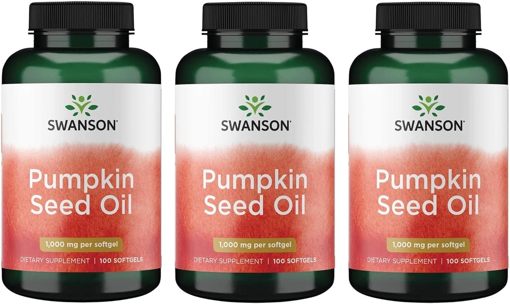 Swanson 호박씨 기름 조합 초본 보충교재 1000 mg 100 Softgel 캡슐 (3 팩)