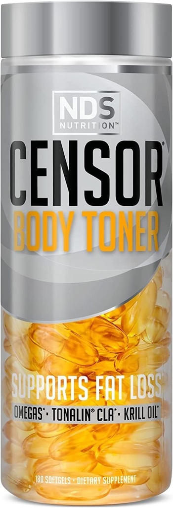 Censor - CLA, Fish Oil, Safflower 및 Omega 3-6-9 혼합이있는 지방 손실 및 바디 토너 - 향상된 에너지, 대사 및 건강을위한 다이어트 보충 - 180 Softgels