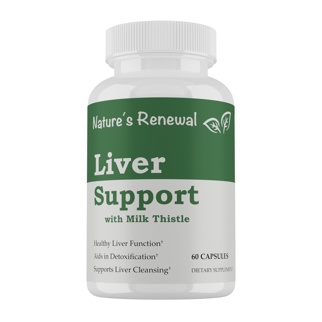 Nature 's Renewal Liver Support Supplement – 우유 이틀, 다 델리 뿌리, Artichoke Extract, Choline, Turmeric – 60 캡슐을 가진 Cleanse Detox Repair Renew Recovery Formula