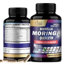 심황, Boswellia, Quercetin, Ceylon Cinnamon, Holy Basil, Ginger 및 Black Pepper가있는 유기 Cadane Moringa 잎 - 8in1 보충제 - 3 개월 공급을위한 90 Veggie 캡슐