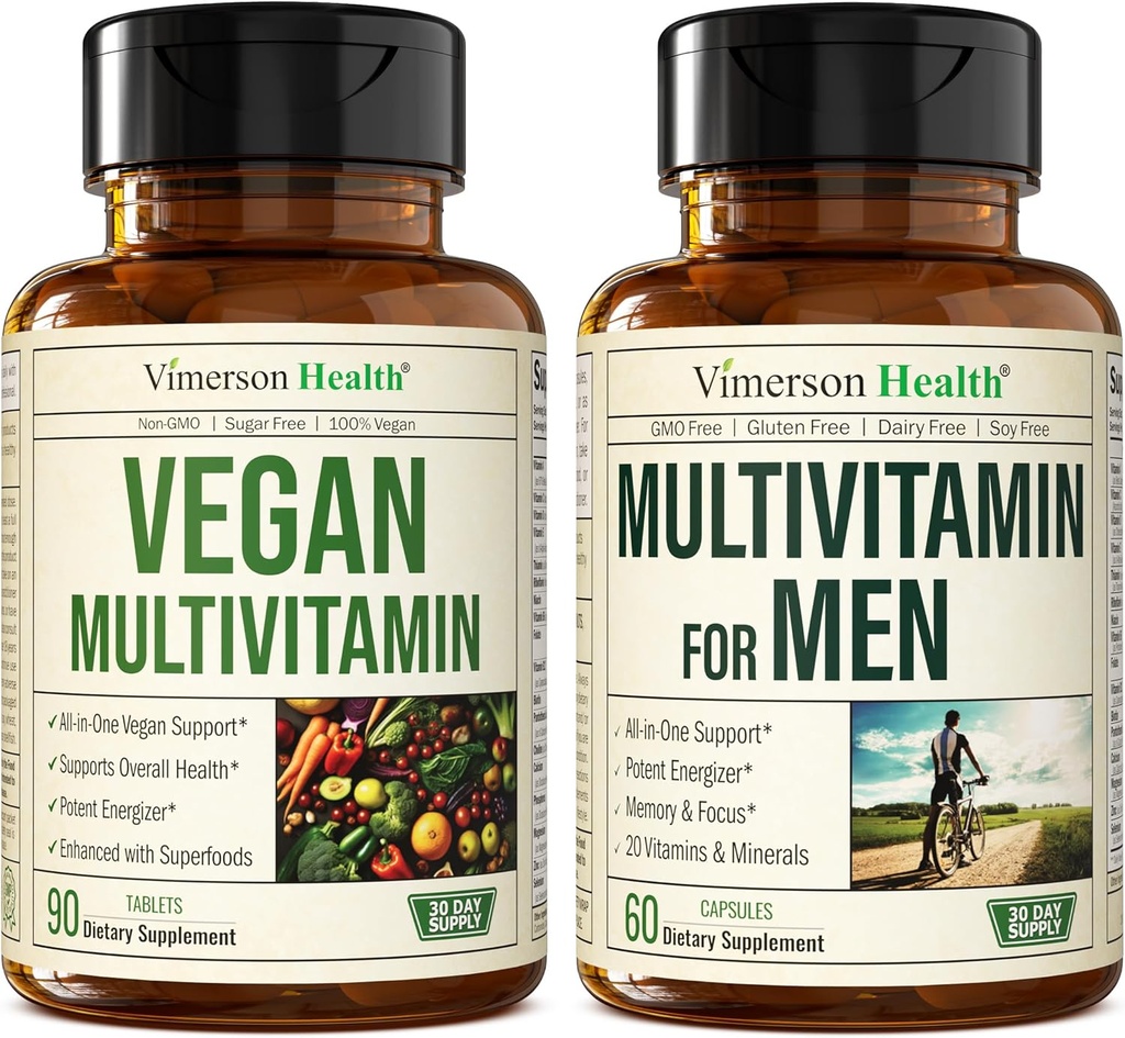 Vegan Multivitamins for Vegans and Vegetarians & 남성용 멀티비타민