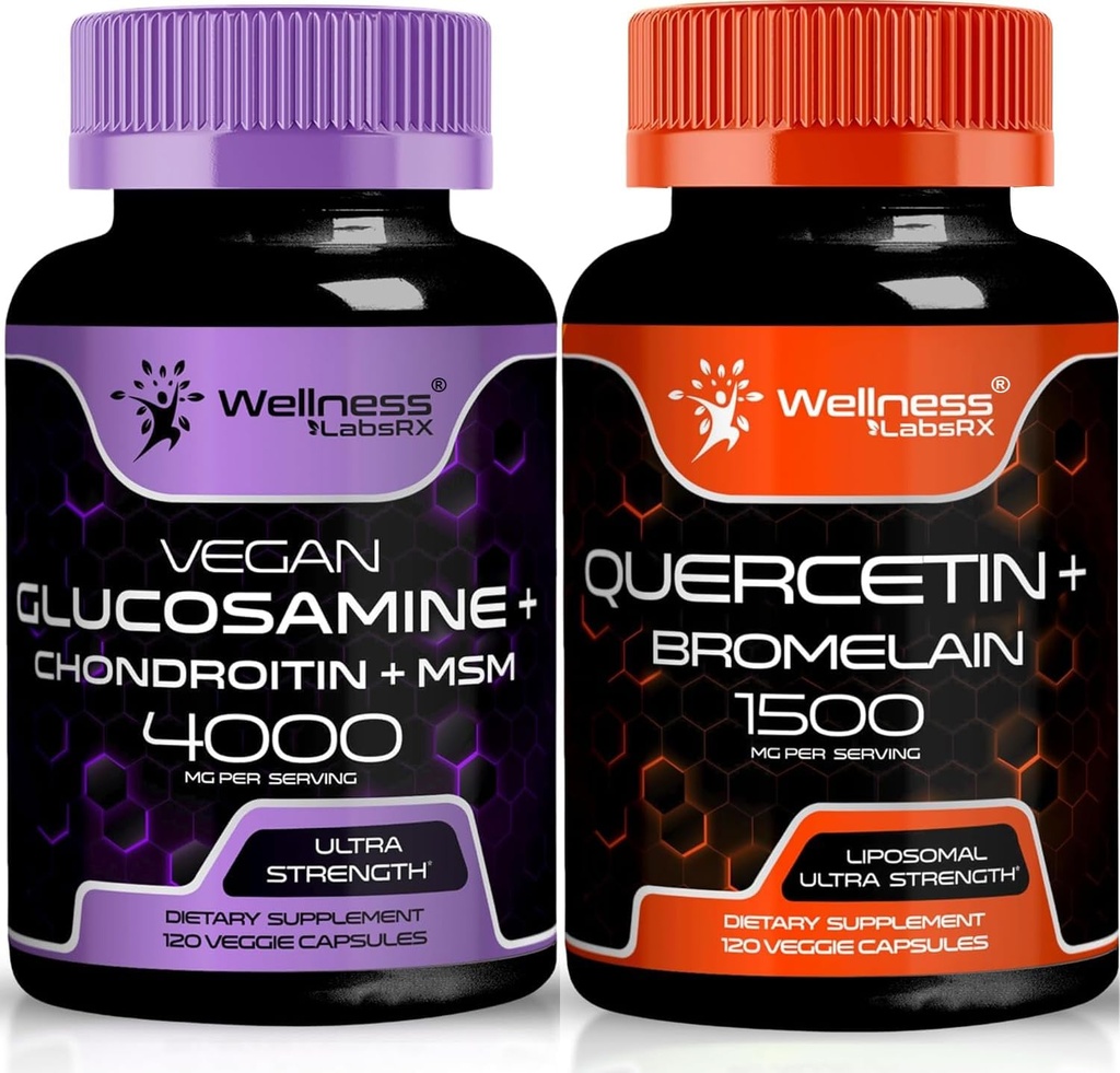 웰니스 LABSRX 글루코사민 Chondroitin MSM | 브로모라린 캡슐을 가진 Quercetin