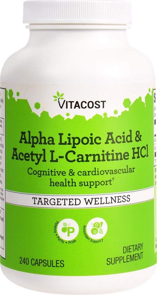 Vitacost 알파 Lipoic 산 & Acetyl L Carnitine HCl - 봉사 당 1,600 mg - Vitacost 상표에 의하여 240의 캡슐