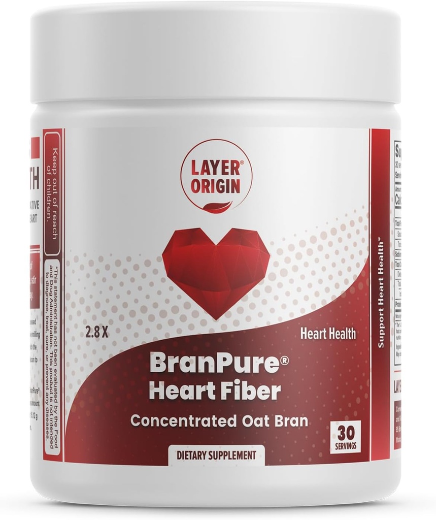 층 근원 BranPure 심장 섬유, 최고 집중된 Oat Bran - 불용성 Oat Glucan를 가진 PFAS 같이 LDL-C와 영원히 화학물질을 감소시키십시오, Unflavored 분말