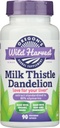 Oregon의 Wild Harvest Milk Thistle Dandelion - 80 % Silymarins (90 캡슐)에 표준화 된 추출물