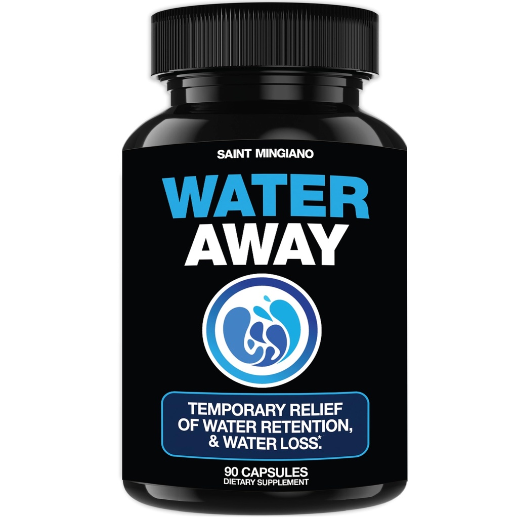 물 Away - Diuretic 물 약 - Retention와 Flushing, 물 구호에 도움 & Swollen 발, 다리 또는 bloating를 위한 물 손실 - (90의 캡슐)를 위한 빠른 행동 물 Away 알약
