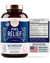 PMS는 Chasteberry, Maca Root, Ashwagandha를 가진 여자를 위한 보충교재를 지원합니다 - 여자를 위한 기간 기복, 훈제 지원, 호르몬 균형 초본 보충 교재 - 30 일, 60의 Vegan 캡슐