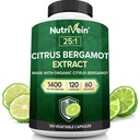 Nutrivein Premium Citrus Bergamot 보충교재 1400mg 25:1 Bergamia 추출물 - 60 일 공급 (120의 캡슐): 강력한 이탈리아 Citrus Bergamot 1400 mg+ 높은 농도 - 심장과 Circulatory 체계