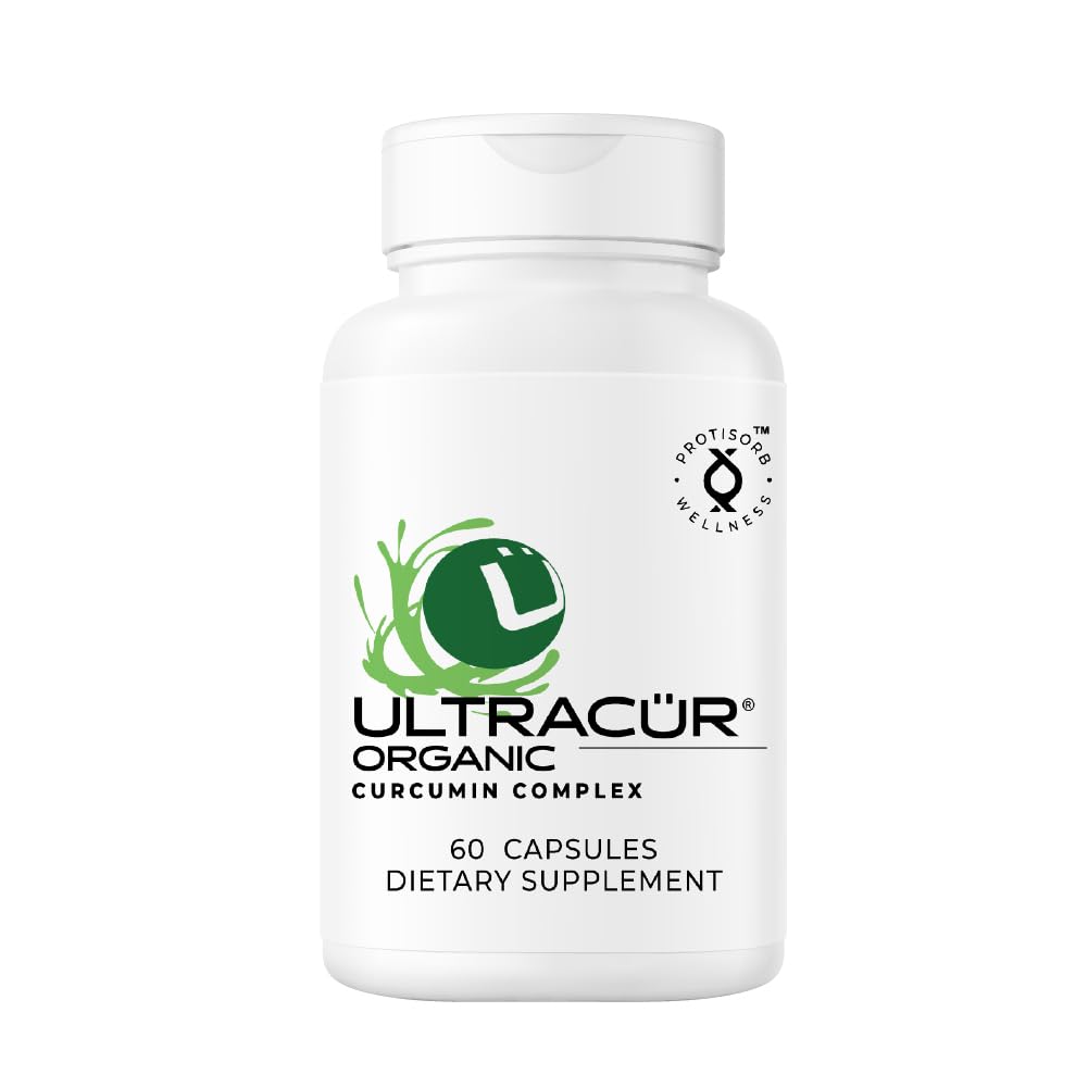 UltraCur Organic USDA 인증 - LPSTM Turmeric Curcumin - Curcumin You Can Feel!TM 미국 특허 기술 - 70 %의 사람들은 24 시간 동안 50 %의 주간에 특이한 차이를 느낍니다! (60 개)