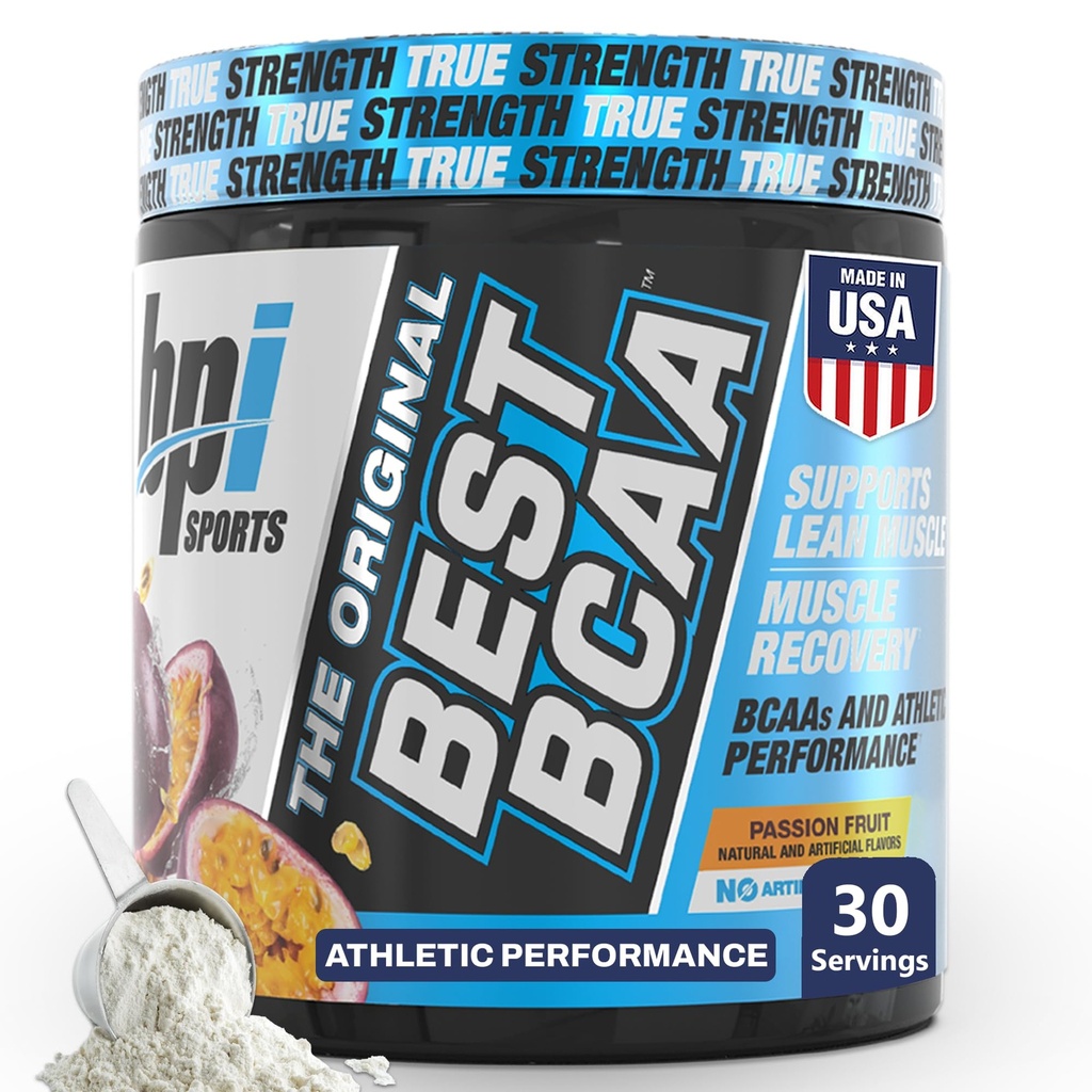 BPI 스포츠 최고의 BCAA 분말 - 근육 회복 지원 - 분기된 사슬 아미노산 | 단백질과 근육의 빌딩 블록 - 포스트 운동 회복 - Hydration - 열정 과일, 30 서빙