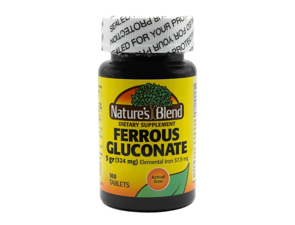 자연의 혼합 철 Gluconate 정제, 100 개