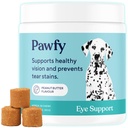 Pawfy Eye Support Soft Chews | Tear Stains 방지 | 지원 Eyesight | 전체 눈 건강 | 루테인, 크릴 오일 및 아스타슈타인
