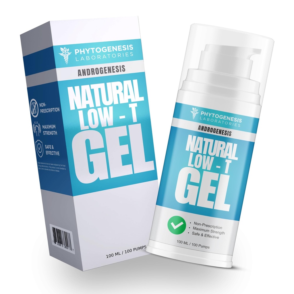Natural Low-T Support Gel - 남성용 T 부스터 - 근육 회복, 에너지 부스터, 건강한 노화