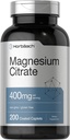 Horbäach Magnesium Citrate | 400mg | 200 모자렛 | 채식주의자, 비 GMO 및 글루텐 무료 보충