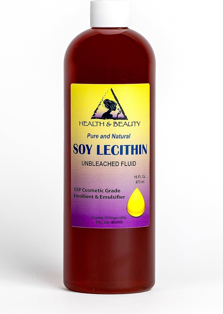 Lecithin Soy Unbleached 유동성 액체 유화제 Emollient 안정제 순수한 16 oz
