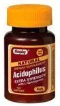 럭비에 의해 L-Sporogenes (100 Captabs) (6 팩)를 가진 럭비 Acidophilus 여분 힘