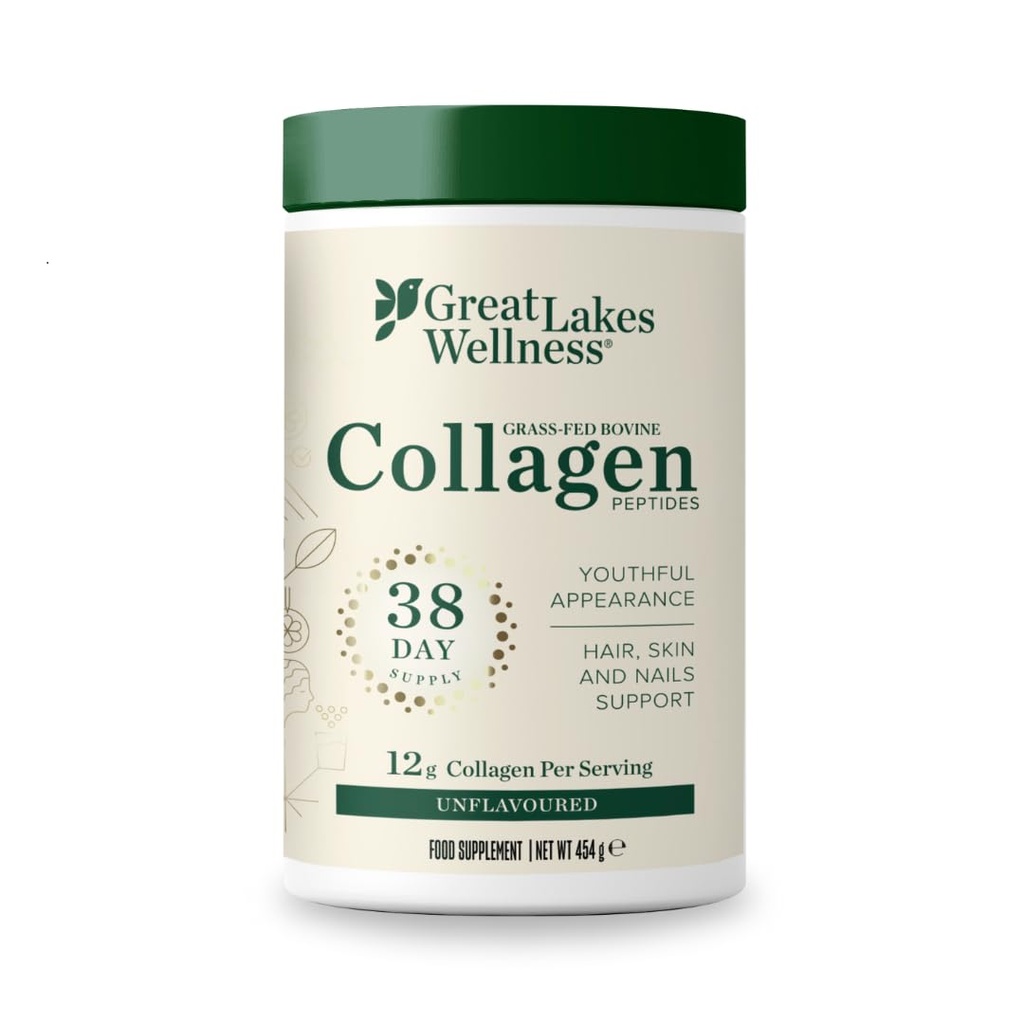Great Lakes Gelatin, Collagen Hydrolysate, Pasture-Raised Grass-Fed, 비 GMO (4 온스 캔)