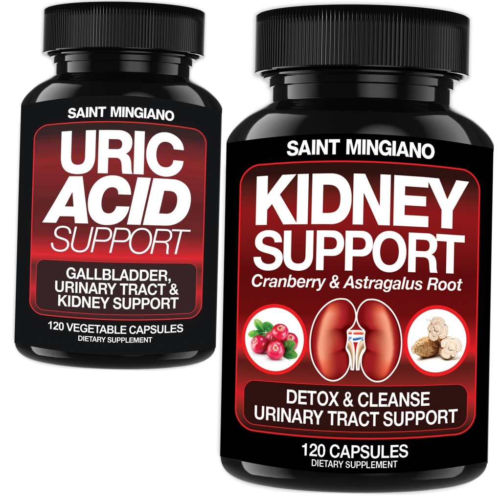Kidney Support Cleanse Detox & Repair - 함께 - 우릭산 지원 - Gallbladder, 여성을위한 Urinary Tract & Kidney 지원