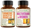 Bromelain & Turmeric Curcumin & 여자를 위한 완전한 Multivitamin를 가진 Quercetin