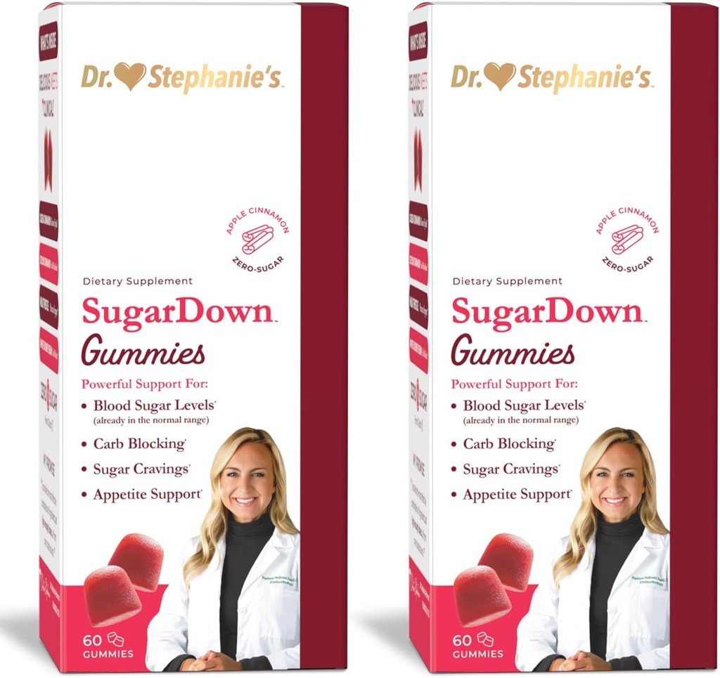 Stephanie의 SugarDown Gummies 박사 - 2 팩 - Ceylon & Cassia Cinnamon 보충