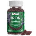 비타민 C를 가진 철 Gummies 보충교재 – 10 mg 철 보충교재 – 중대한 맛 – Immune 건강 & 도움 – Vegan, Kosher, Non-GMO – 60 조사